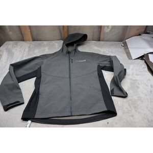 Kuiu Jacket Mens Medium Grey Rubicon Softshell Hooded Wind Rain Full Zip Hiking